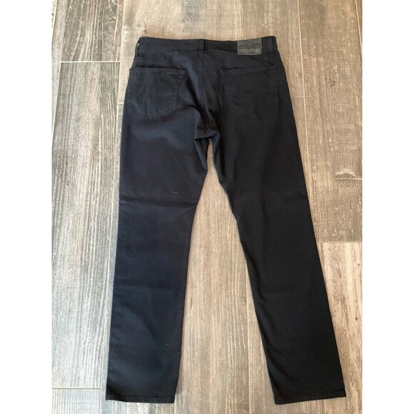 AG Adriano Goldschmied The Everett Slim Straight Jeans Mens 36x32 Black Cotton/E - Picture 3 of 5